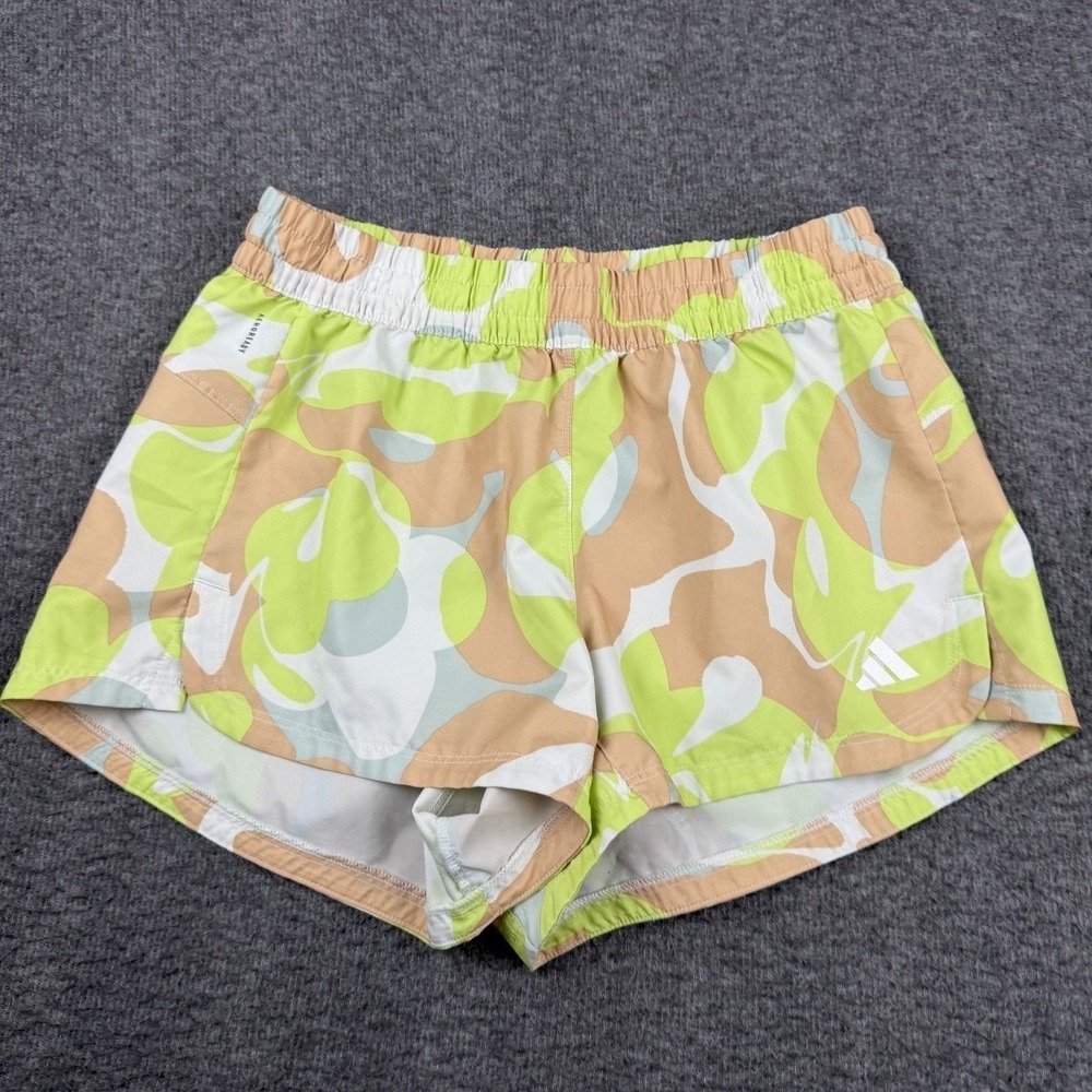 adidas Pacer Train XS Essentials Floral Woven Shorts Women's Pulse Lime